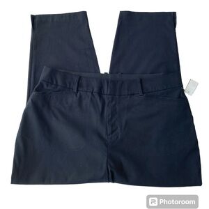 Ava & Viv Black Straight Leg Pants Hidden Elastic Waist Ankle Ladies 17 New